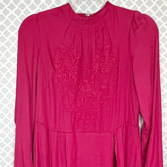 NWT Free People New Day Floral Embroidered Tunic Dress in Blossom - Picture 3 of 14